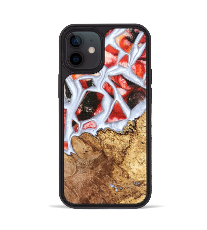 iPhone 12 Wood Phone Case - Jerold (Stained Glass, 821781)