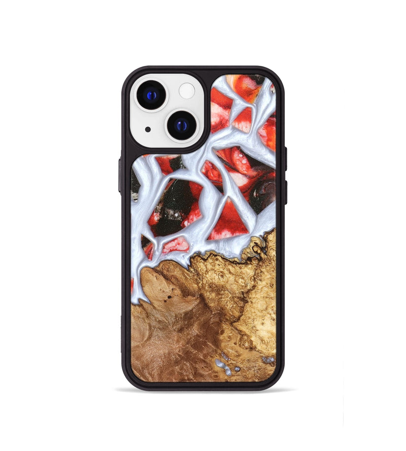 iPhone 13 mini Wood Phone Case - Jerold (Stained Glass, 821781)