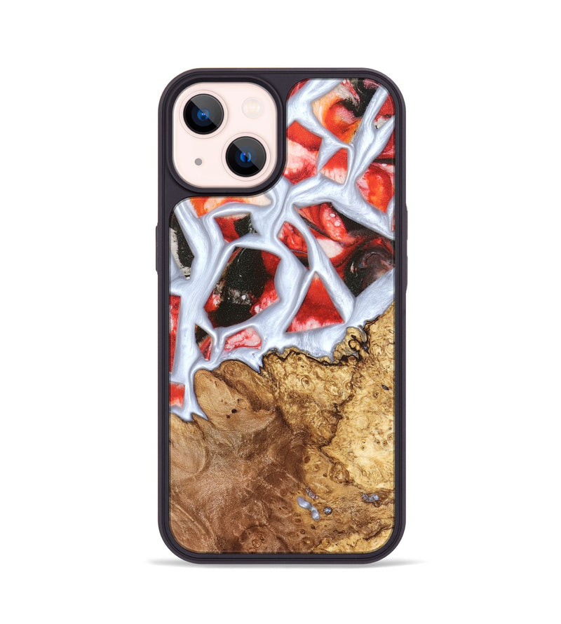 iPhone 14 Wood Phone Case - Jerold (Stained Glass, 821781)