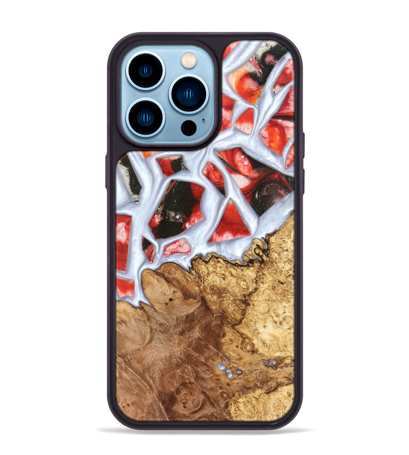 iPhone 14 Pro Max Wood Phone Case - Jerold (Stained Glass, 821781)