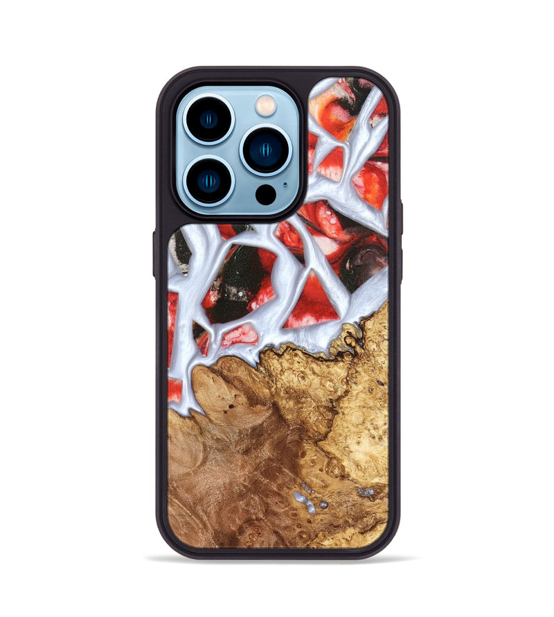 iPhone 14 Pro Wood Phone Case - Jerold (Stained Glass, 821781)