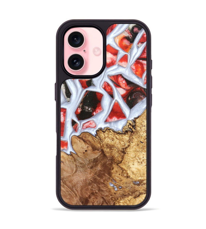 iPhone 16 Wood Phone Case - Jerold (Stained Glass, 821781)