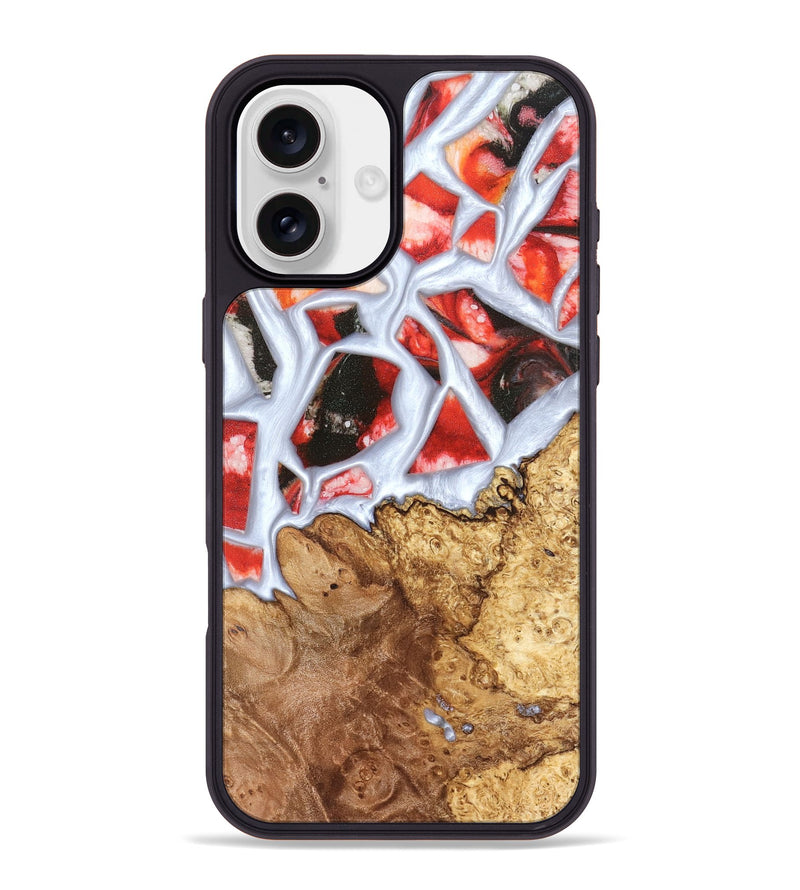 iPhone 16 Plus Wood Phone Case - Jerold (Stained Glass, 821781)