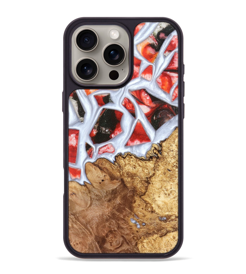 iPhone 16 Pro Max Wood Phone Case - Jerold (Stained Glass, 821781)