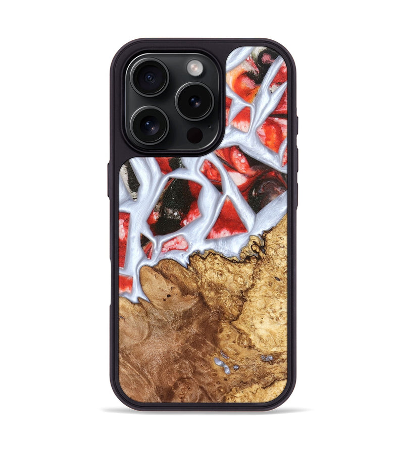 iPhone 16 Pro Wood Phone Case - Jerold (Stained Glass, 821781)