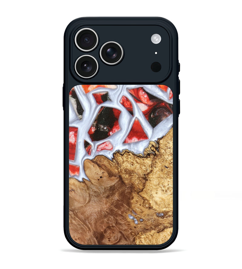 iPhone 17 Pro Max Wood Phone Case - Jerold (Stained Glass, 821781)