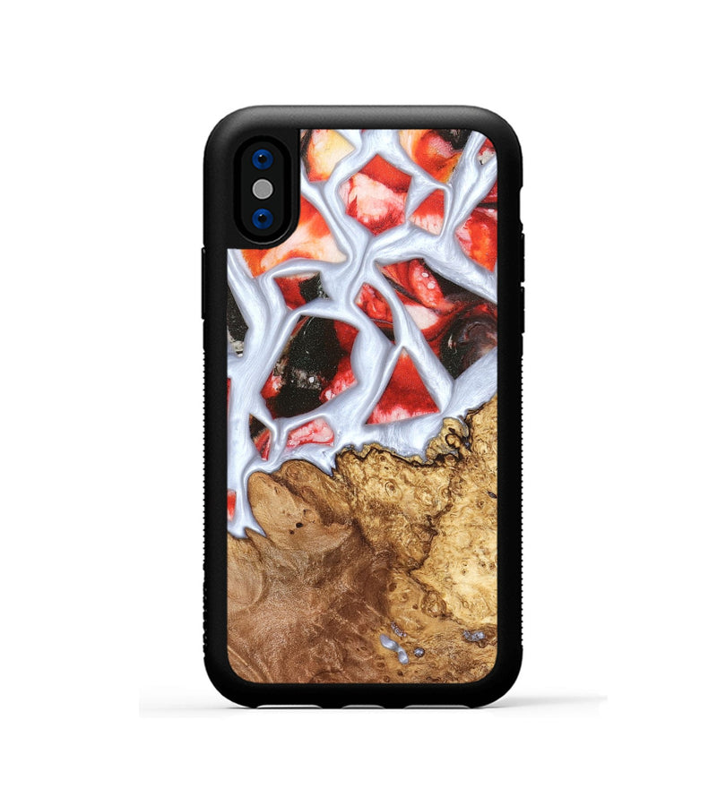 iPhone Xs Wood Phone Case - Jerold (Stained Glass, 821781)