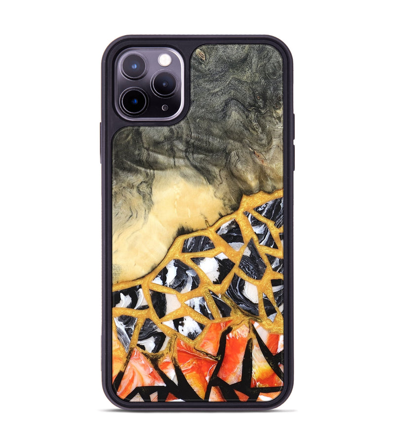 iPhone 11 Pro Max Wood Phone Case - Mathias (Stained Glass, 821783)
