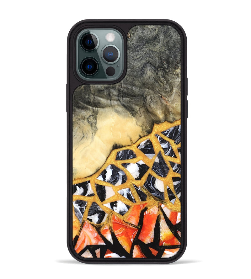 iPhone 12 Pro Max Wood Phone Case - Mathias (Stained Glass, 821783)