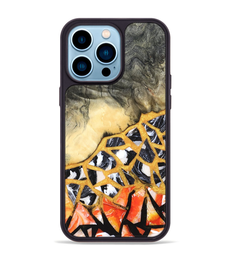 iPhone 14 Pro Max Wood Phone Case - Mathias (Stained Glass, 821783)
