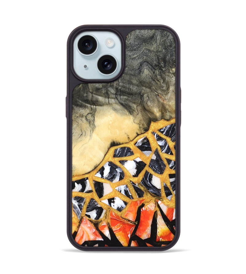 iPhone 15 Wood Phone Case - Mathias (Stained Glass, 821783)