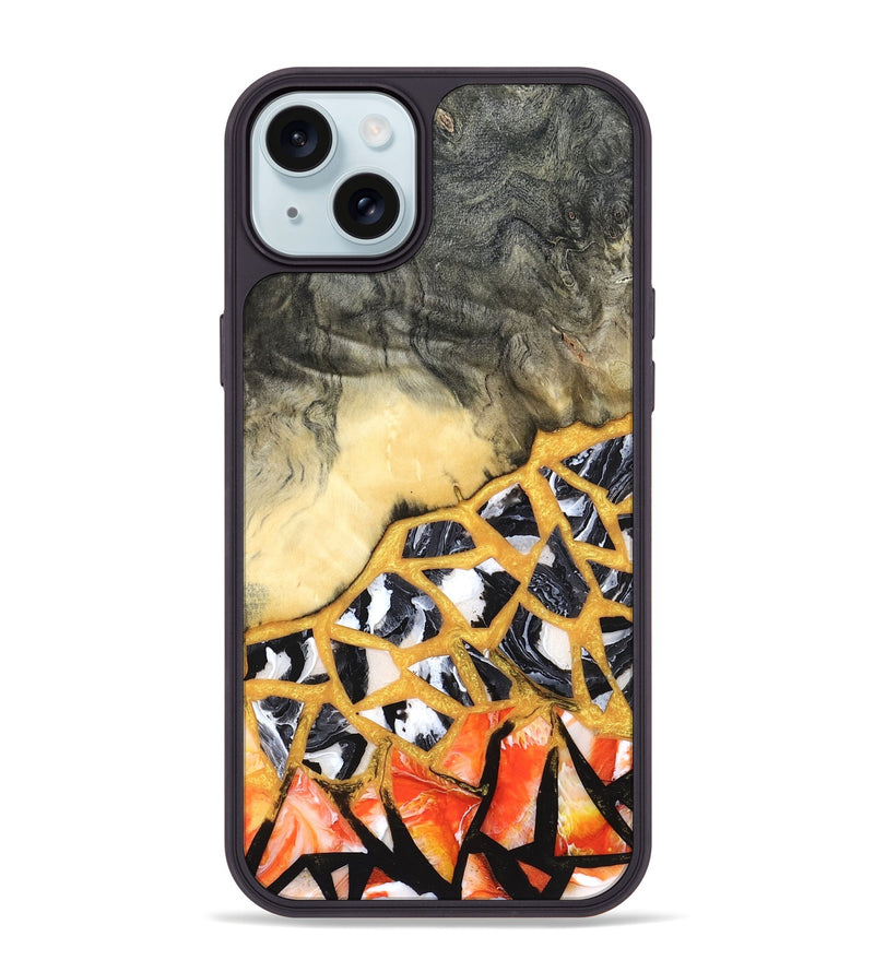 iPhone 15 Plus Wood Phone Case - Mathias (Stained Glass, 821783)
