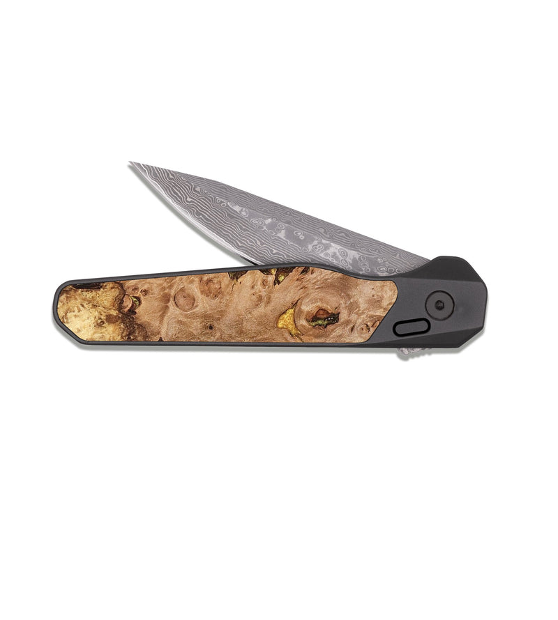 EDC Dark Damascus Wood Pocket Knife - Ladonna (Stained Glass, 821784)