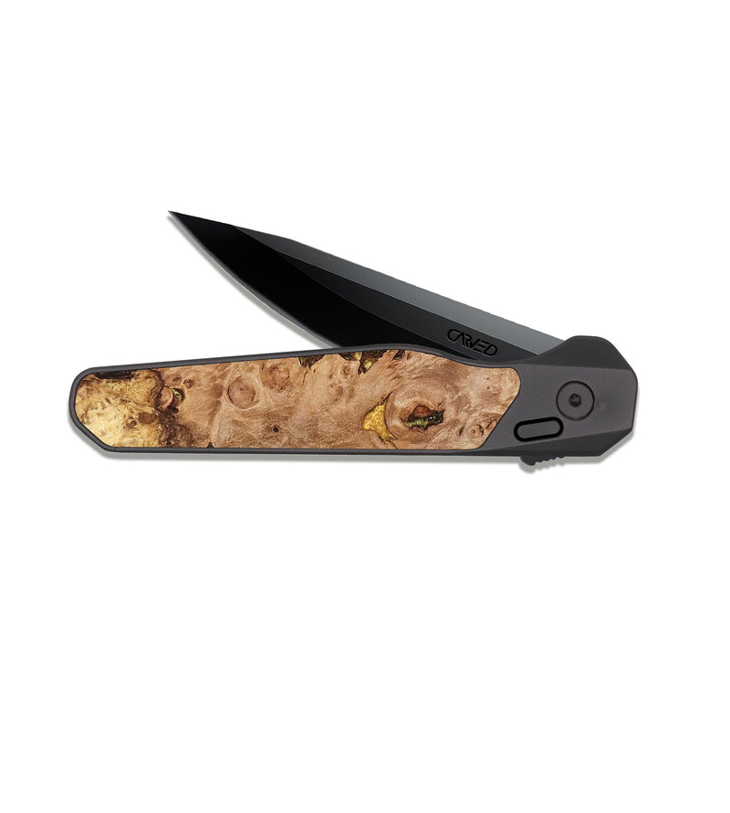 EDC Dark Slate Wood Pocket Knife - Ladonna (Stained Glass, 821784)