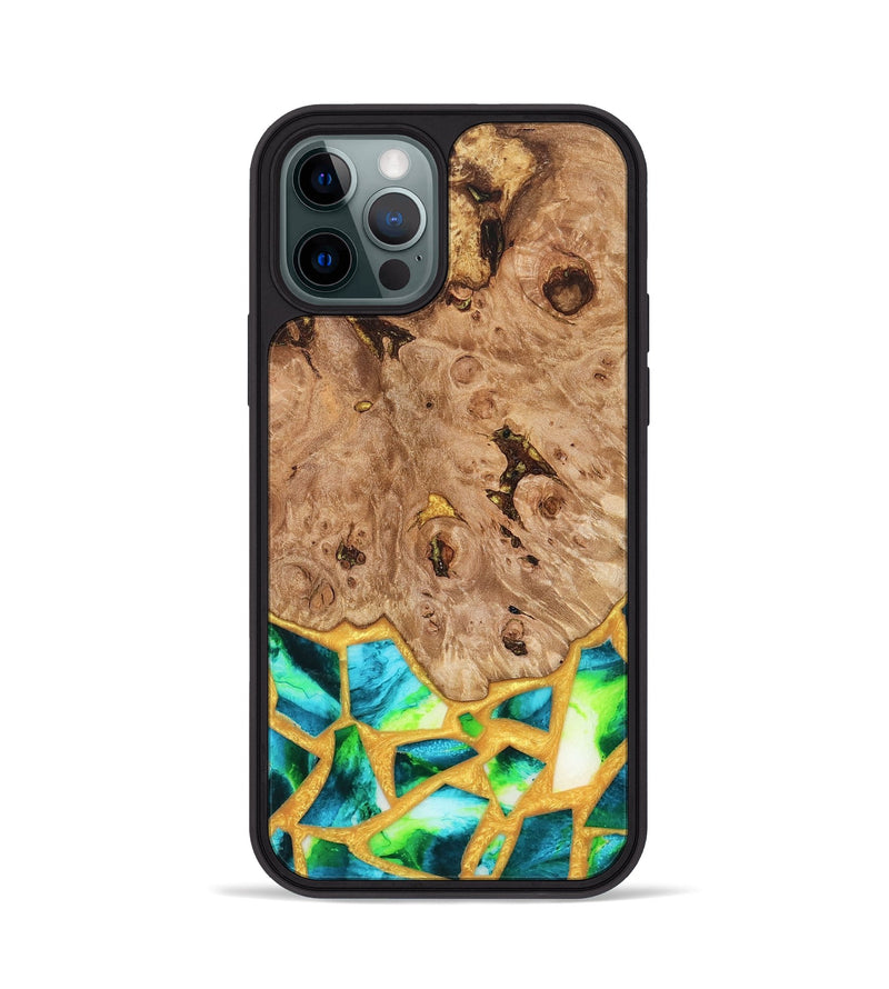 iPhone 12 Pro Wood Phone Case - Ladonna (Stained Glass, 821784)