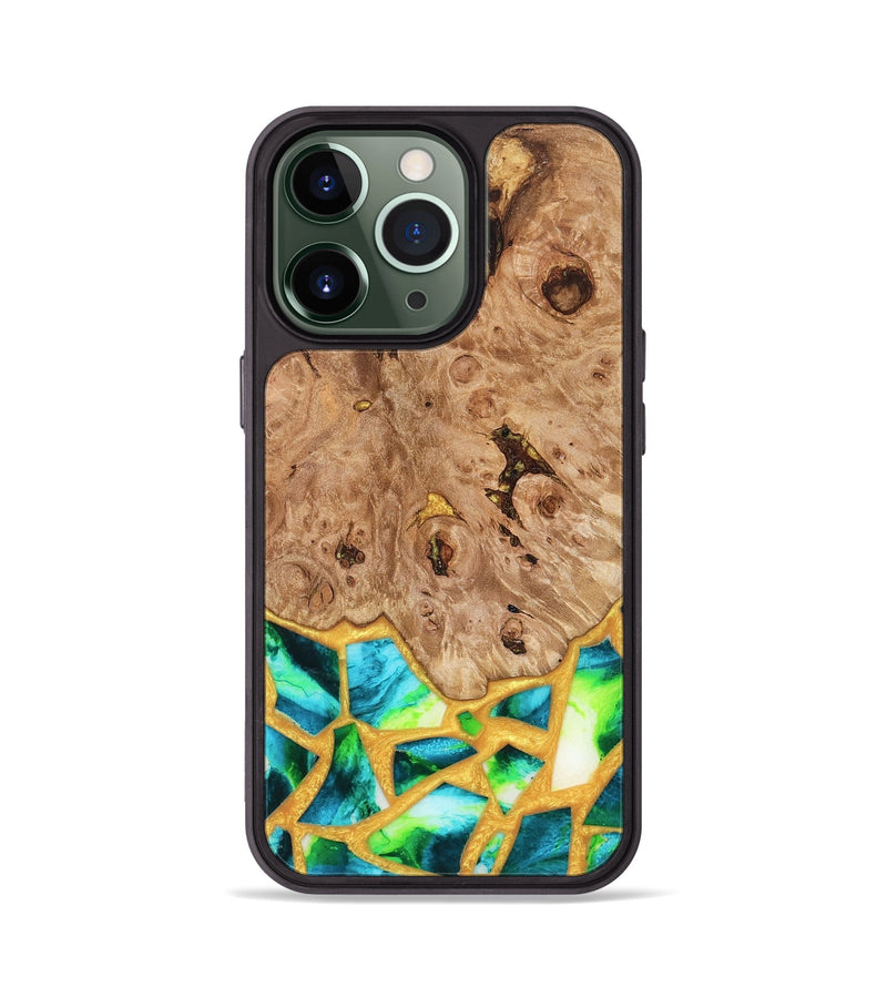 iPhone 13 Pro Wood Phone Case - Ladonna (Stained Glass, 821784)