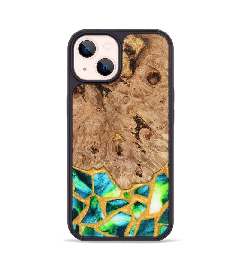 iPhone 14 Wood Phone Case - Ladonna (Stained Glass, 821784)