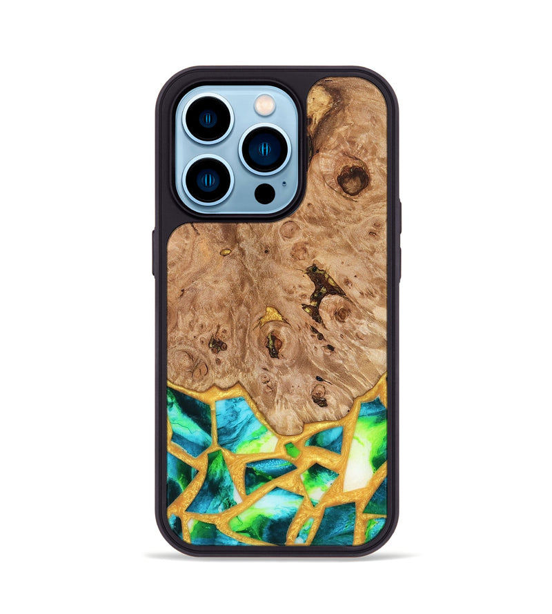 iPhone 14 Pro Wood Phone Case - Ladonna (Stained Glass, 821784)
