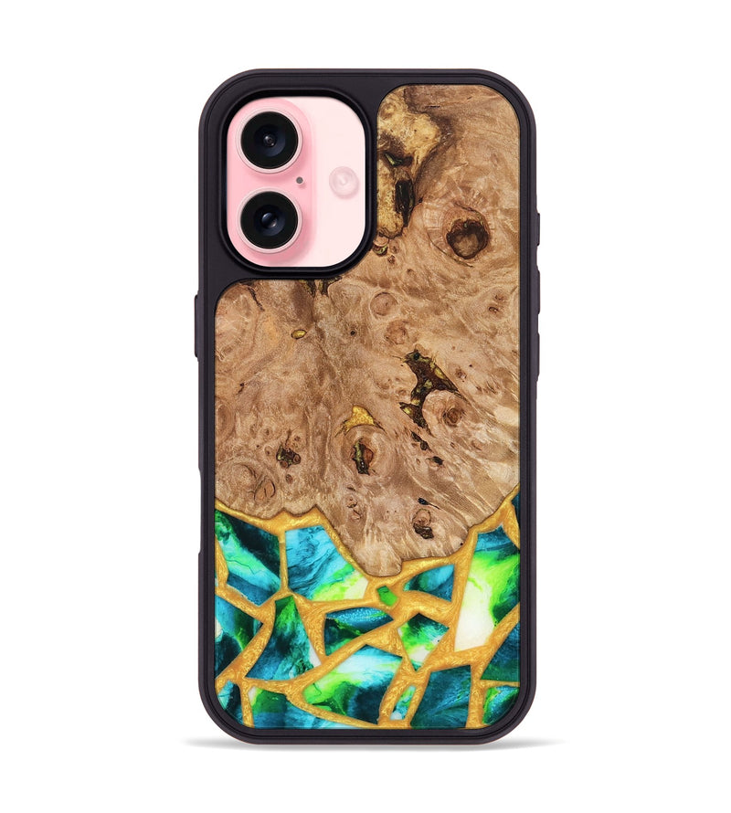 iPhone 16 Wood Phone Case - Ladonna (Stained Glass, 821784)