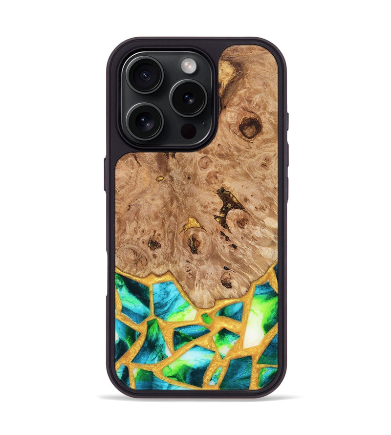 iPhone 16 Pro Wood Phone Case - Ladonna (Stained Glass, 821784)