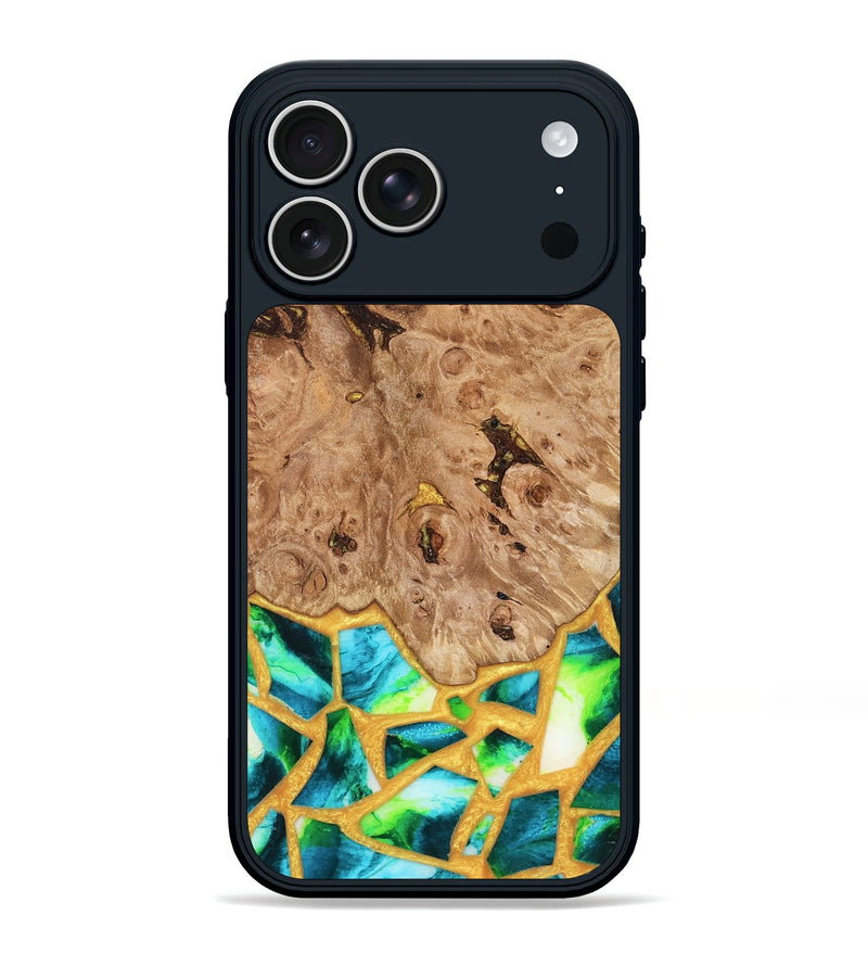 iPhone 17 Pro Max Wood Phone Case - Ladonna (Stained Glass, 821784)