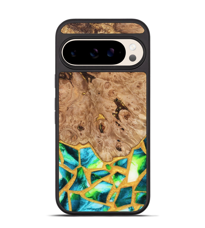 Pixel 10 Wood Phone Case - Ladonna (Stained Glass, 821784)
