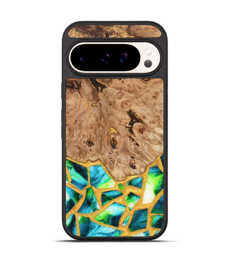 Pixel 9 Wood Phone Case - Ladonna (Stained Glass, 821784)