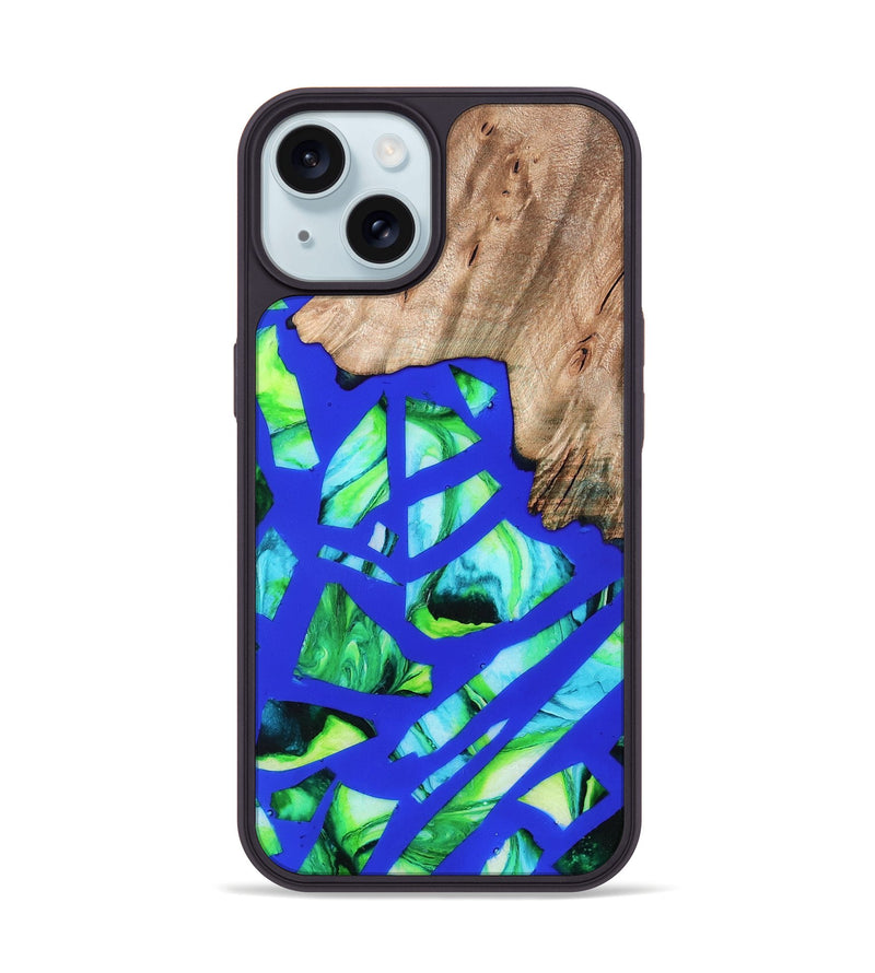 iPhone 15 Wood Phone Case - Rowena (Stained Glass, 821789)