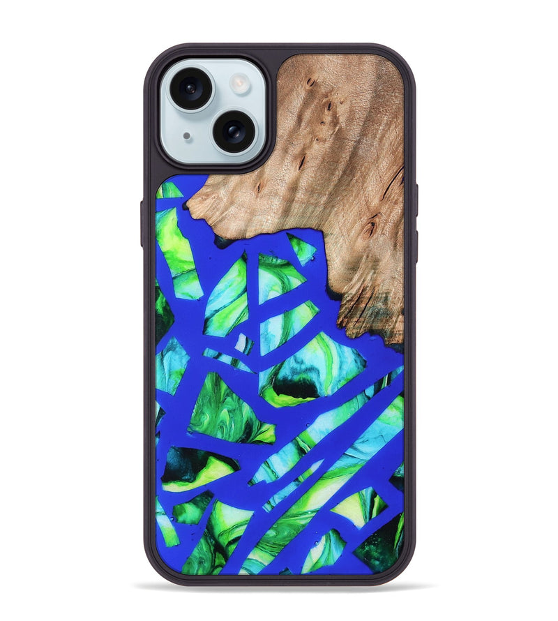 iPhone 15 Plus Wood Phone Case - Rowena (Stained Glass, 821789)