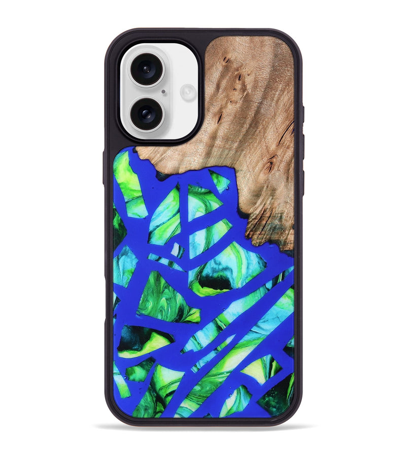 iPhone 16 Plus Wood Phone Case - Rowena (Stained Glass, 821789)