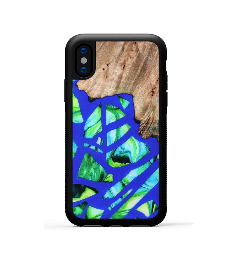 iPhone Xs Wood Phone Case - Rowena (Stained Glass, 821789)