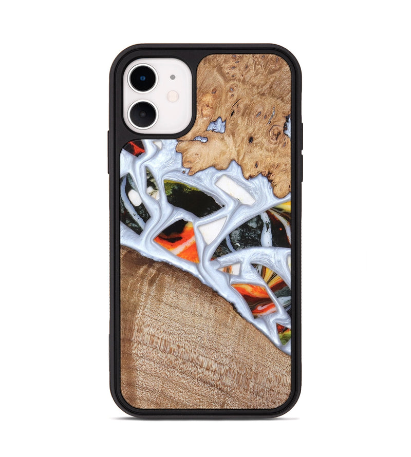 iPhone 11 Wood Phone Case - Alaina (Stained Glass, 821792)