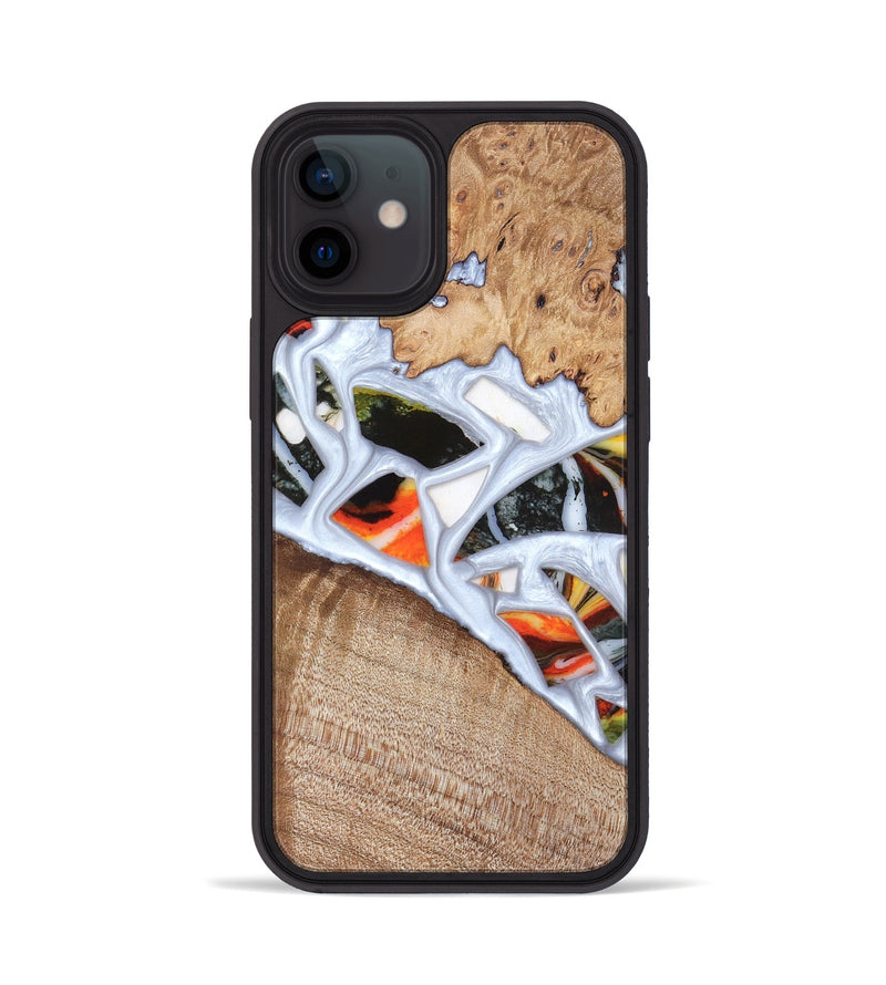 iPhone 12 Wood Phone Case - Alaina (Stained Glass, 821792)