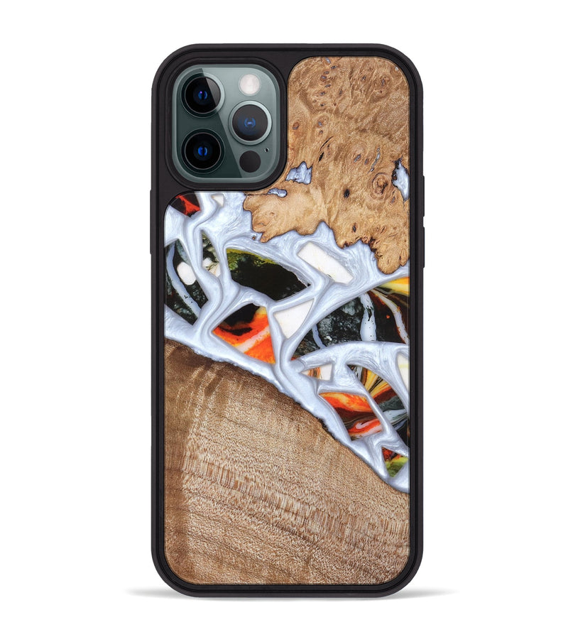 iPhone 12 Pro Max Wood Phone Case - Alaina (Stained Glass, 821792)