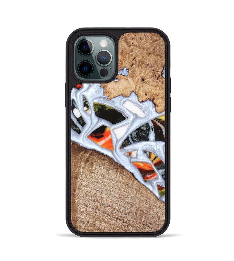 iPhone 12 Pro Wood Phone Case - Alaina (Stained Glass, 821792)