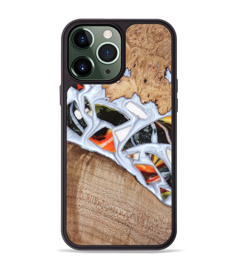 iPhone 13 Pro Max Wood Phone Case - Alaina (Stained Glass, 821792)