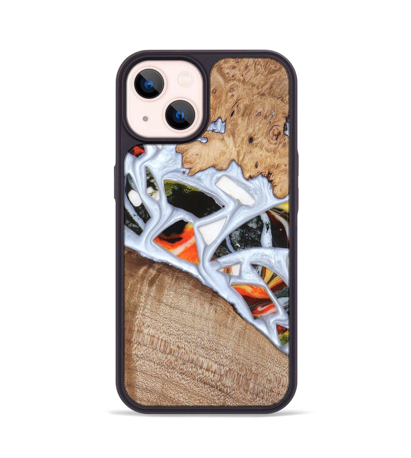 iPhone 14 Wood Phone Case - Alaina (Stained Glass, 821792)