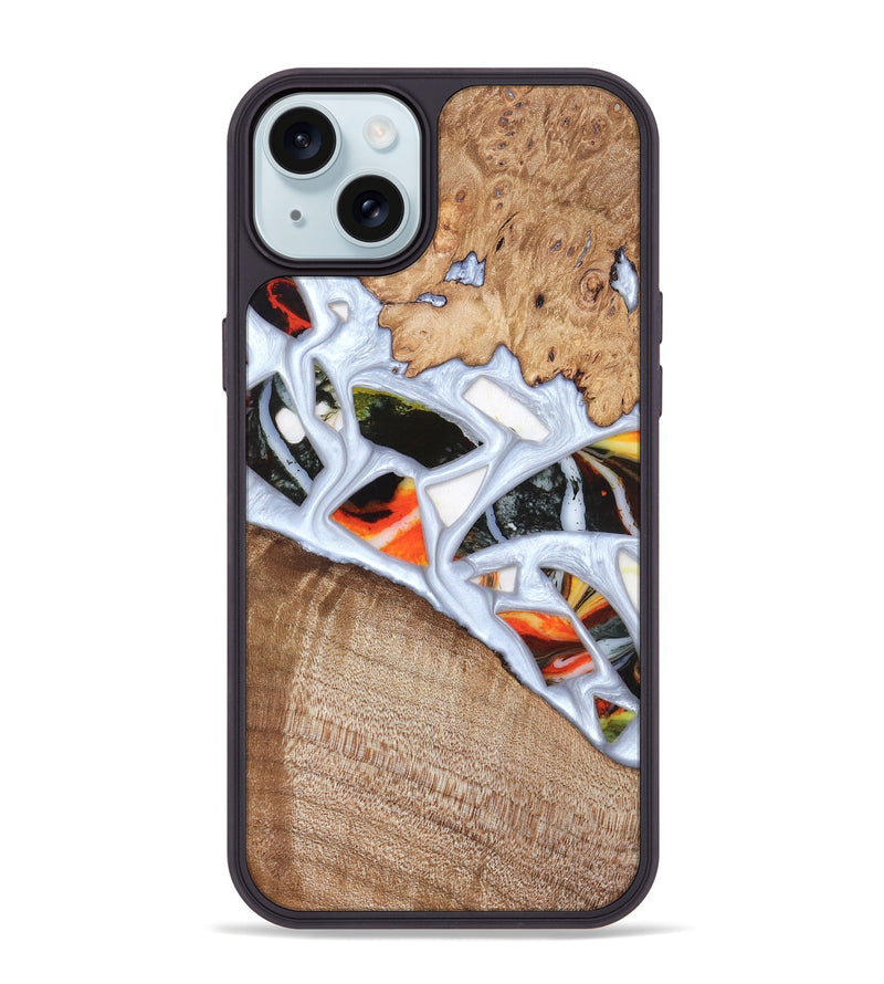 iPhone 15 Plus Wood Phone Case - Alaina (Stained Glass, 821792)