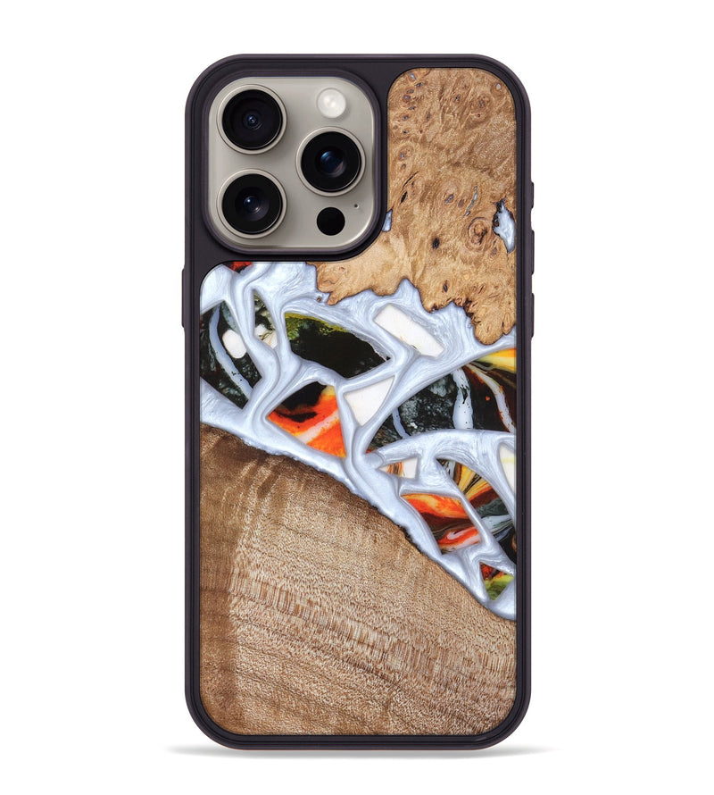 iPhone 15 Pro Max Wood Phone Case - Alaina (Stained Glass, 821792)