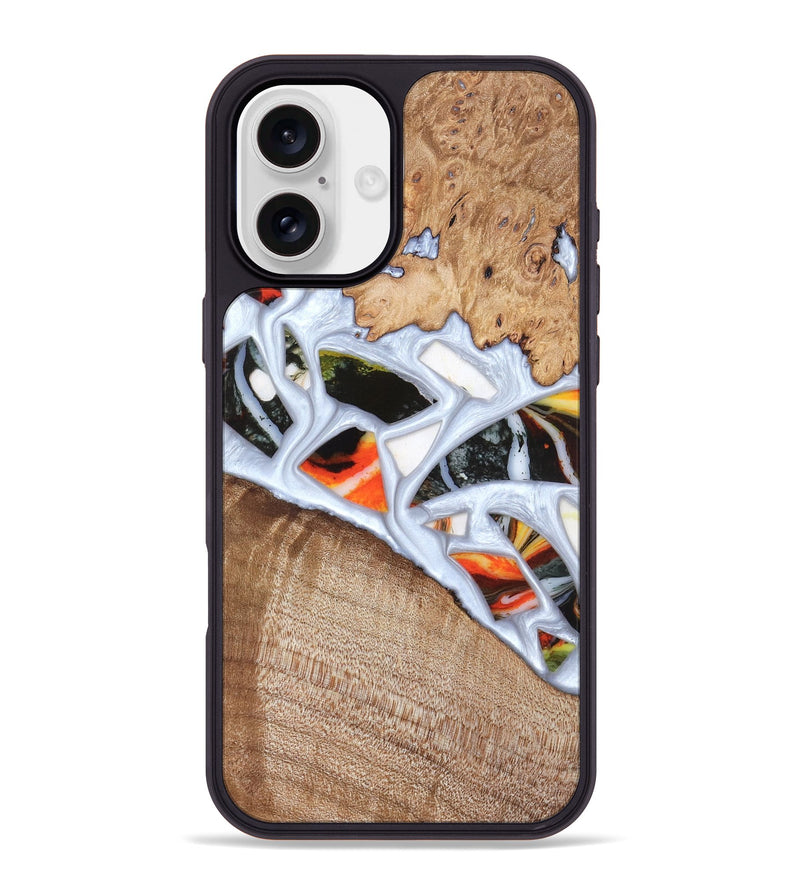 iPhone 16 Plus Wood Phone Case - Alaina (Stained Glass, 821792)