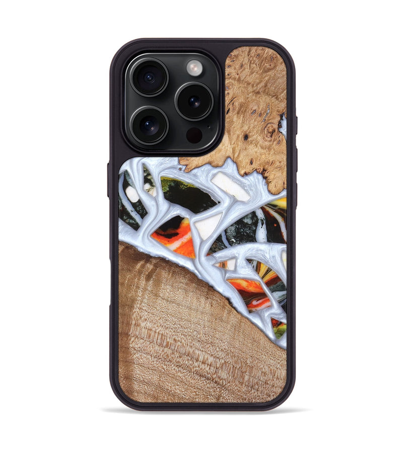 iPhone 16 Pro Wood Phone Case - Alaina (Stained Glass, 821792)