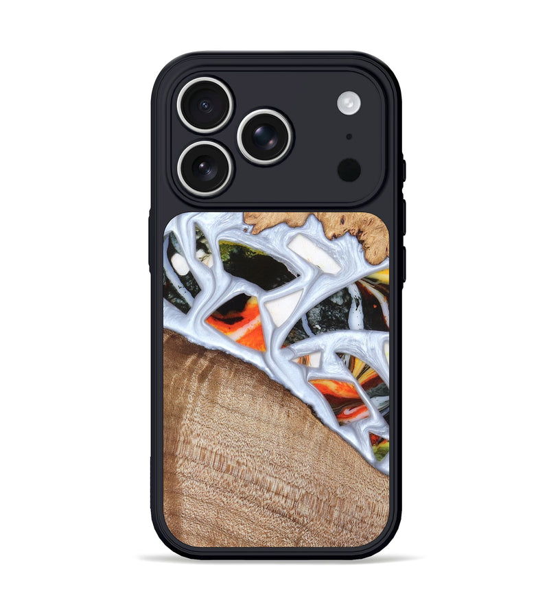 iPhone 17 Pro Wood Phone Case - Alaina (Stained Glass, 821792)