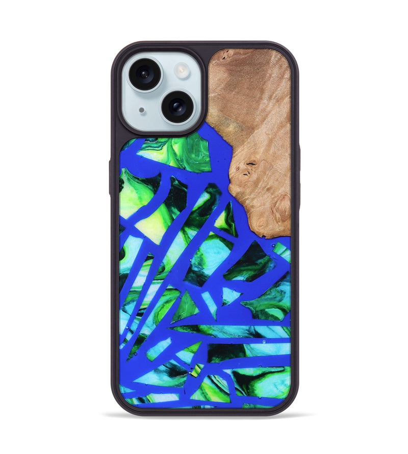iPhone 15 Wood Phone Case - Emmy (Stained Glass, 821793)