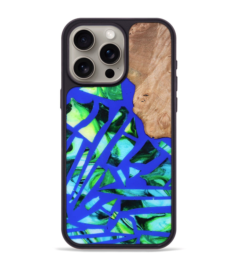 iPhone 15 Pro Max Wood Phone Case - Emmy (Stained Glass, 821793)