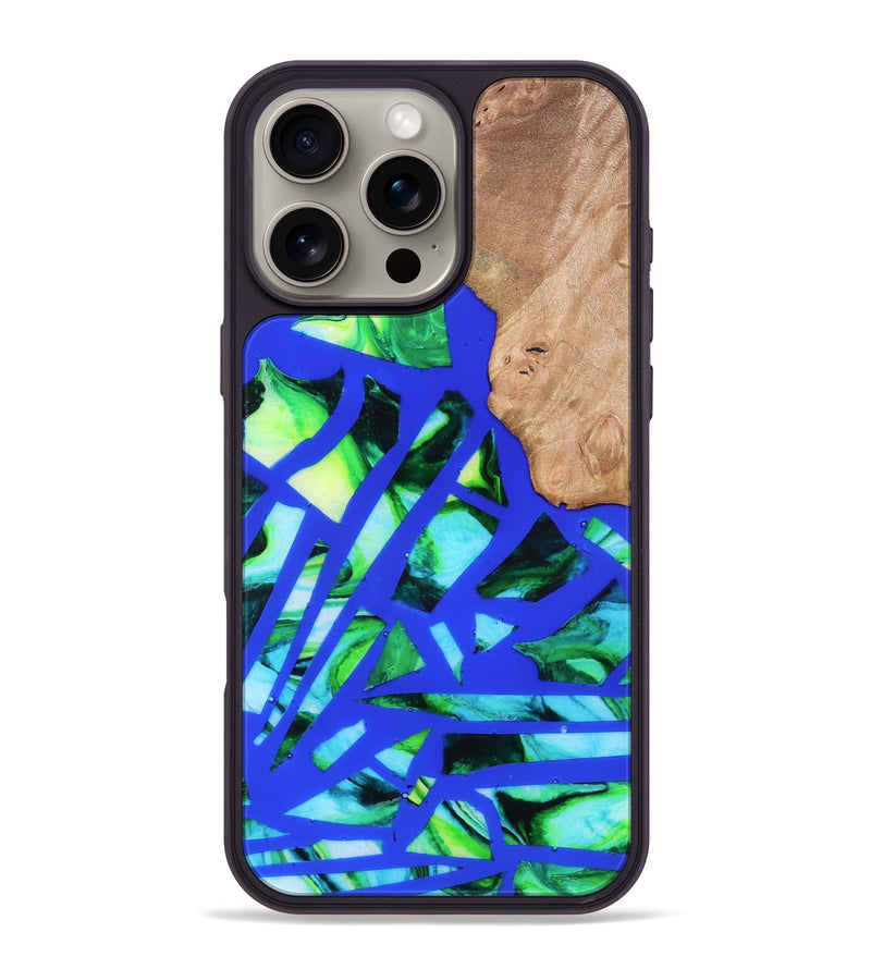 iPhone 16 Pro Max Wood Phone Case - Emmy (Stained Glass, 821793)