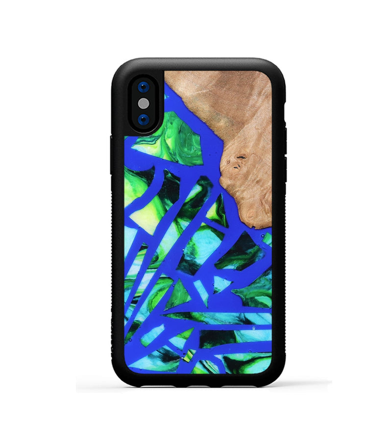 iPhone Xs Wood Phone Case - Emmy (Stained Glass, 821793)
