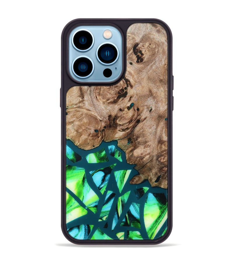 iPhone 14 Pro Max Wood Phone Case - Jarod (Stained Glass, 821795)
