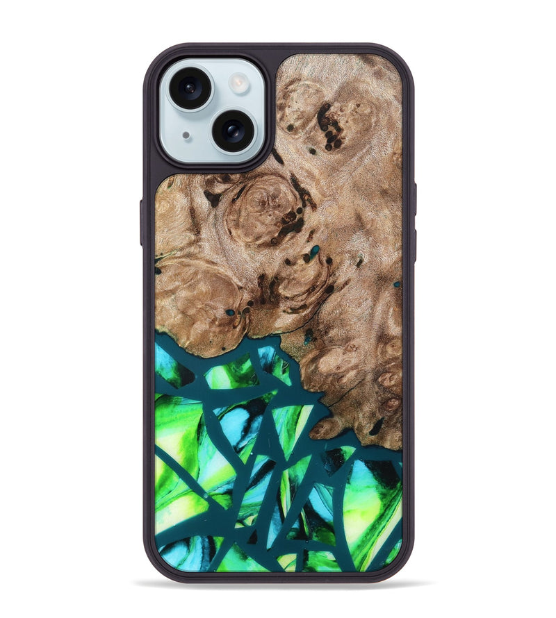 iPhone 15 Plus Wood Phone Case - Jarod (Stained Glass, 821795)