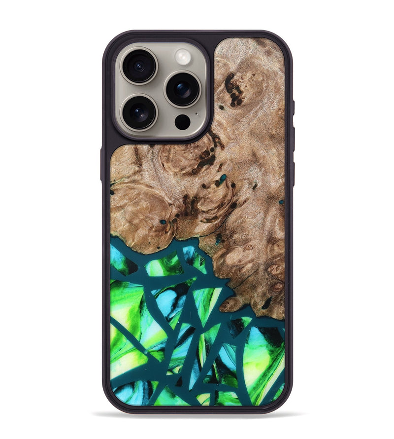 iPhone 15 Pro Max Wood Phone Case - Jarod (Stained Glass, 821795)