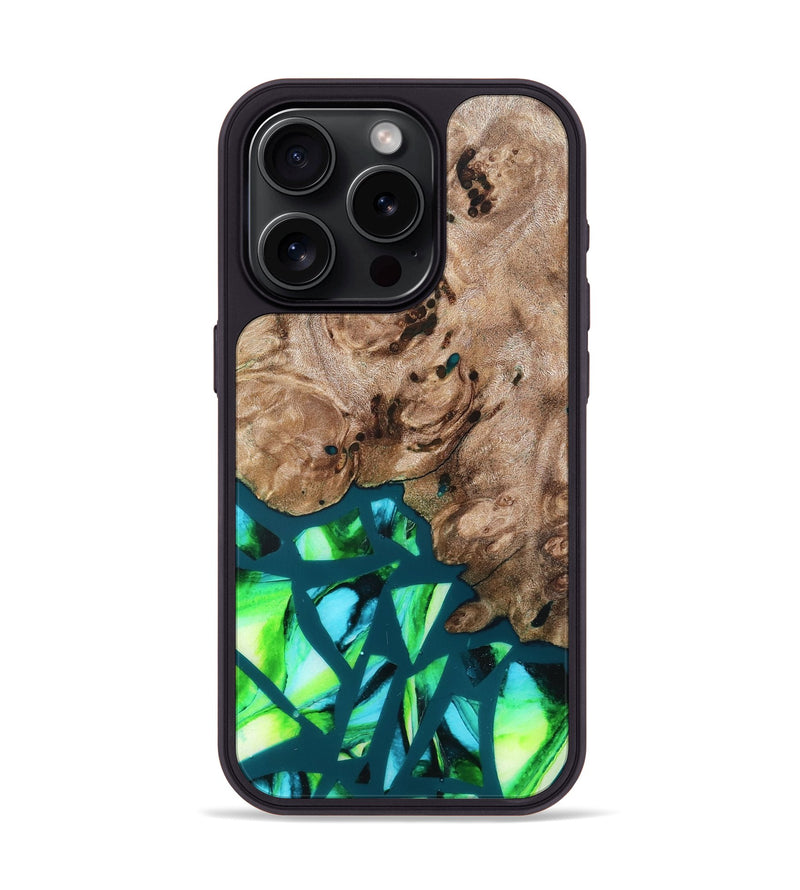 iPhone 15 Pro Wood Phone Case - Jarod (Stained Glass, 821795)